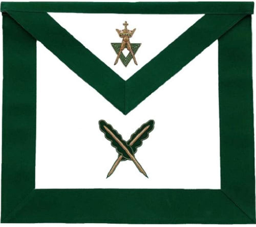 Allied Masonic Degree AMD Hand Embroidered Officer Apron - Secretary | Regalia Lodge