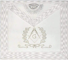Charger l&#39;image dans la galerie, Hand Embroidered Masonic Master Mason Apron White | Regalia Lodge