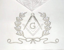 Load image into Gallery viewer, Hand Embroidered Masonic Master Mason Apron White | Regalia Lodge