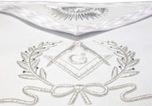 Load image into Gallery viewer, Hand Embroidered Masonic Master Mason Apron White | Regalia Lodge