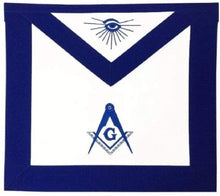Load image into Gallery viewer, Masonic Blue Lodge Master Mason Apron Machine Embroidery Navy | Regalia Lodge