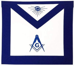 Masonic Blue Lodge Master Mason Apron Machine Embroidery Navy | Regalia Lodge