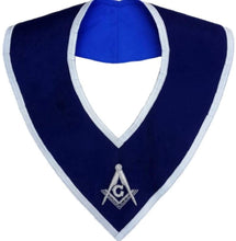 Carica l&#39;immagine nel visualizzatore di Gallery, Masonic Master Mason Collar Blue Velvet Hand Embroidered | Regalia Lodge