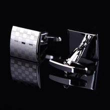 Load image into Gallery viewer, Men&#39;s Cufflink-Pair Checkerboard Pattern links-Cufflinks for Mens
