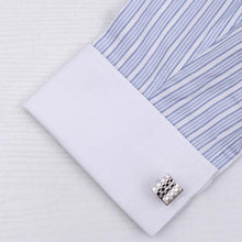Load image into Gallery viewer, Men&#39;s Cufflink-Pair Checkerboard Pattern links-Cufflinks for Mens