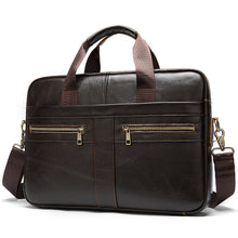 Load image into Gallery viewer, Business men briefcase cowhide layer Hard briefcase Handbag Business Briefcase Official Briefcase Multifunctional Briefcase  , Official Briefcase , Multifunctional Briefcase,  Briefcase for Men - Men&#39;s Luxury Leather Briefcases - Leather work bags for Men -   Business bags &amp; Office bags - Leather Business Bags for Men - Briefcases &amp; Laptop Bags - Mens Leather Briefcases Office Bags -  