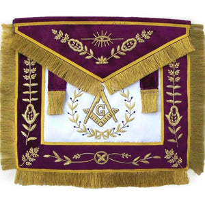 Masonic Grand Lodge Master Mason Apron Bullion Hand Embroidered | Regalia Lodge