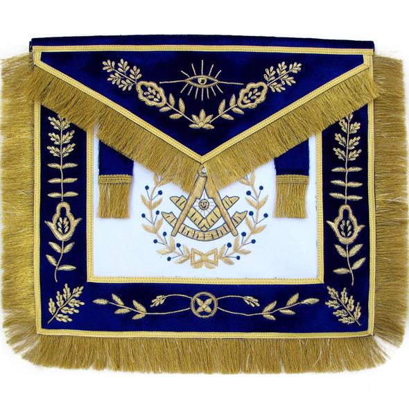 Masonic Grand Lodge Past Master Apron Hand Embroidered Bullion | Regalia Lodge