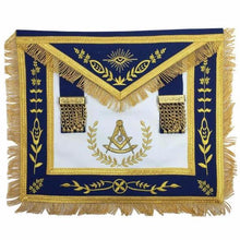 Load image into Gallery viewer, Masonic Blue Lodge Past Master Gold Machine Embroidery Freemasons Apron | Regalia Lodge