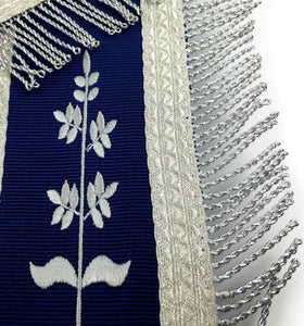 Masonic Blue Lodge Master Mason Silver Machine Embroidery Freemasons Apron | Regalia Lodge