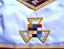 画像をギャラリービューアに読み込む, Hand Embroidered Masonic Royal Arch PHP Apron | Regalia Lodge