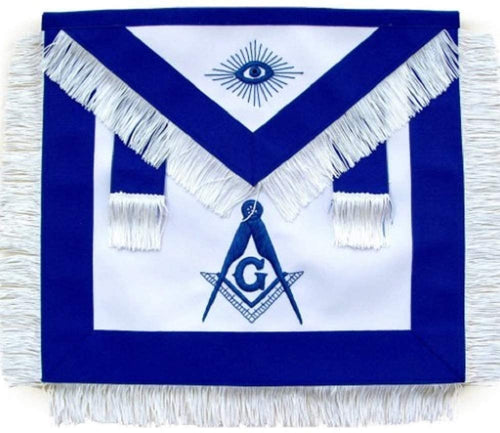 Masonic Master Mason Apron With White Fringe | Regalia Lodge