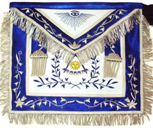 Load image into Gallery viewer, Masonic Past Master Apron Blue Silk Border Silver | Regalia Lodge