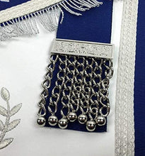 Cargar imagen en el visor de la galería, Masonic Blue Lodge Past Master Silver Machine Embroidery Freemasons Apron | Regalia Lodge
