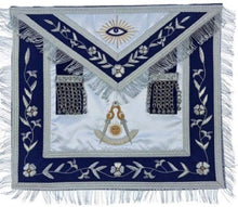 Charger l&#39;image dans la galerie, Masonic Past Master Apron Gold and Silver Hand Embroidery Apron Silk | Regalia Lodge