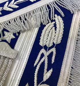Masonic Grand Lodge Past Master Apron Gold & Silver Hand Embroidery Apron | Regalia Lodge