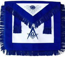 Charger l&#39;image dans la galerie, Masonic Master Mason Blue Lodge Apron Blue With Fringe | Regalia Lodge