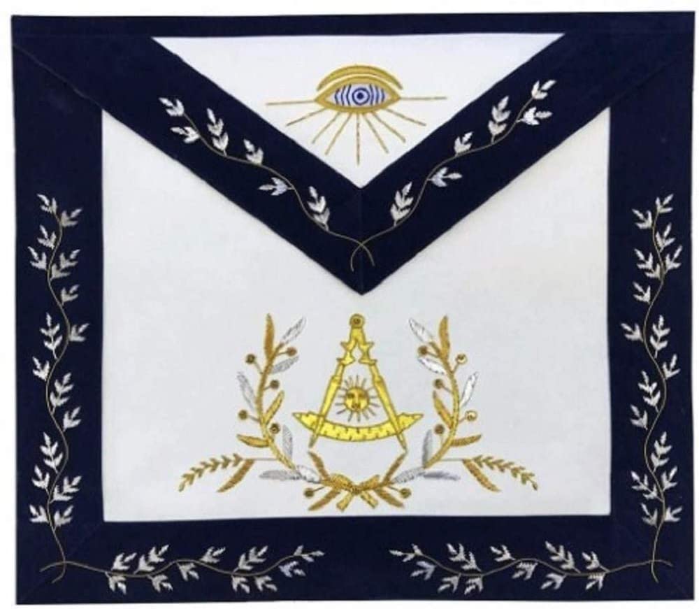Masonic Grand Lodge Past Master Apron Gold Hand Embroidery Apron | Regalia Lodge