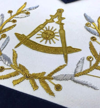 Load image into Gallery viewer, Masonic Grand Lodge Past Master Apron Gold Hand Embroidery Apron | Regalia Lodge