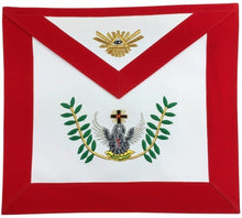Cargar imagen en el visor de la galería, Masonic Rose Croix 18th Degree Handmade embroidery Apron, Gauntlets and Collar Set | Regalia Lodge