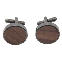 Cargar imagen en el visor de la galería, New Wooden Cufflinks-Shirt Cufflinks Men&#39;S Casual Wooden Gift Box Black Walnut