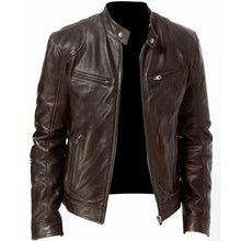 Carica l&#39;immagine nel visualizzatore di Gallery, PU Leather Jacket Slim Leather Jacket