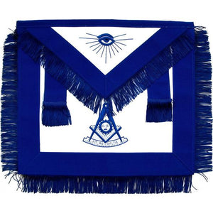 Masonic Past Master Apron Blue With Fringe | Regalia Lodge