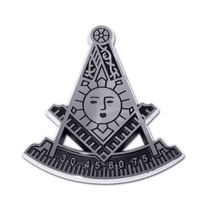 Masonic Past Master Chrome Emblem-Auto Emblems & Stickers - Dean Masonic Supply
