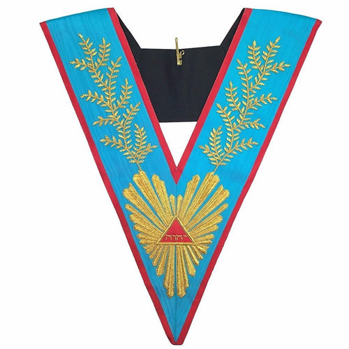 Masonic Officer's collar Memphis Misraim Worshipful Master Hand Embroidered | Regalia Lodge