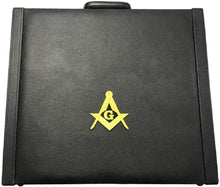 Load image into Gallery viewer, Masonic Regalia MM/WM and Provincial Apron Briefcase with Yellow Square Compass and G | Regalia Lodge