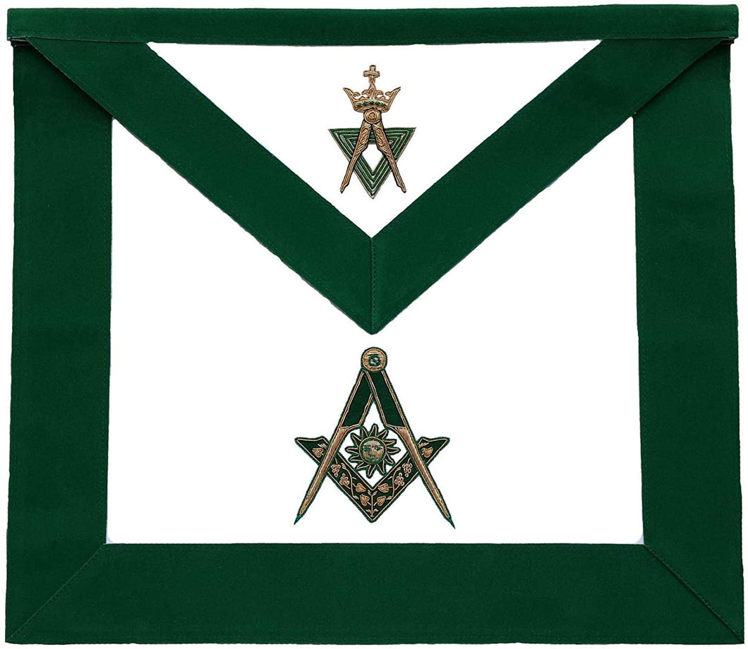 Allied Masonic Degree AMD Hand Embroidered Officer Apron - Senior Deacon | Regalia Lodge