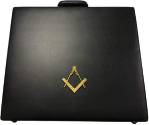 Masonic Regalia MM/WM and provincial Apron Briefcase with Yellow Square and Compass | Regalia Lodge