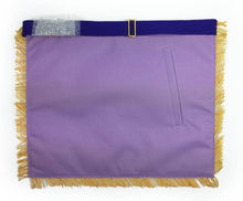 Load image into Gallery viewer, Masonic Blue Lodge Past Master Gold Machine Embroidery Purple Apron | Regalia Lodge