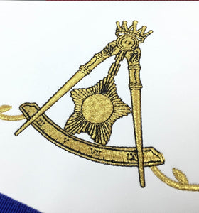 Masonic Blue Lodge 14th Degree Machine Embroidered Lambskin Apron | Regalia Lodge
