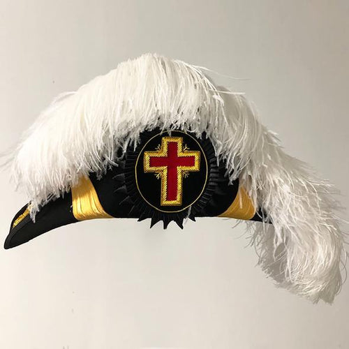 Knights Templar Past/Grand Commander Chapeau - DELUXE Fur Felt | Regalia Lodge