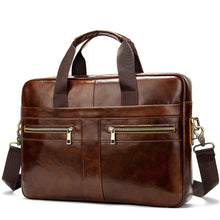 Carica l&#39;immagine nel visualizzatore di Gallery, Business men briefcase cowhide layer Hard briefcase Handbag Business Briefcase  