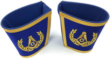 Cargar imagen en el visor de la galería, Blue Lodge Master Mason Apron Set Apron,Collar gauntlets (Cuffs) | Regalia Lodge