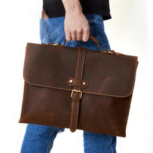 Charger l&#39;image dans la galerie, Leather men&#39;s business briefcase Men&#39;s leather briefcase Hard briefcase Handbag Business Briefcase  