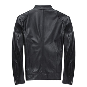 PU leather men's casual Jacket-Leather jacket for mens