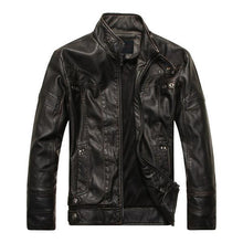 Cargar imagen en el visor de la galería, Men&#39;s PU Leather Jacket-Casual Leather jacket for mens-biker Lightweight Leather jacket