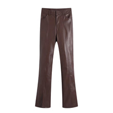 Afbeelding in Gallery-weergave laden, Leather Pant Suits Suits &amp; Suit Separates for Women - Leather Pant Suit - Leather Outfits For Women - Women Leather Pants Suit - two piece leather pants set - leather set - Leather Pants for Women - Women&#39;s Faux Leather suit - Leather Pants | Buy Womens Pants Online - Designer Leather Pants for Women - Faux Leather Straight Pants