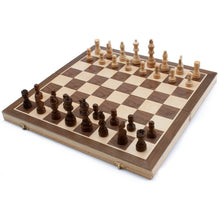 Load image into Gallery viewer, 15&quot; Magnetic Folding Wooden Chess Board Game Set