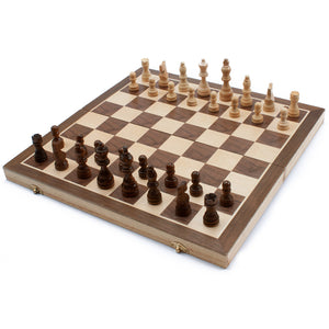 15" Magnetic Folding Wooden Chess Board Game Set | Regalia Lodge