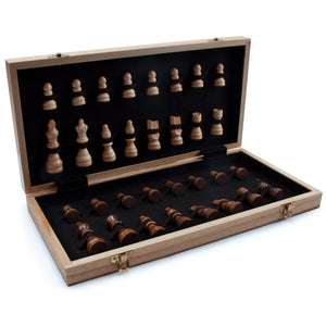 15" Magnetic Folding Wooden Chess Board Game Set | Regalia Lodge