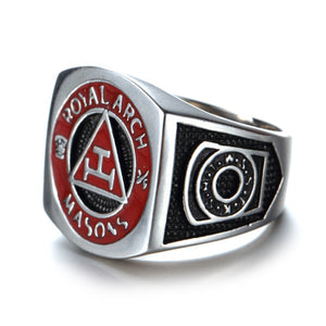 Stainless Steel G Ring Men's Jewelry Vintage Masonic Ring Titanium Steel Gift