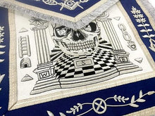 Carica l&#39;immagine nel visualizzatore di Gallery, Masonic Regalia Custom Design Skull Pillars Masters Carpet Handmade Bullion Masonic Apron | Regalia Lodge