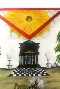 Hand-Painted Masonic Lambskin Apron | Regalia Lodge