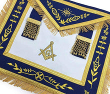 Afbeelding in Gallery-weergave laden, Masonic Blue Lodge G Master Mason Gold Machine Embroidery Apron | Regalia Lodge