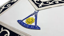 Load image into Gallery viewer, Masonic Regalia Blue Lodge Past Master Masons Silk Threaded Masonic Apron | Regalia Lodge