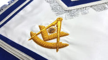 Load image into Gallery viewer, Masonic Past Master Mason Apron Bullion Hand Embroidered with Fringe- Masonic Regalia Masons Hand Embroidered Apron | Regalia Lodge